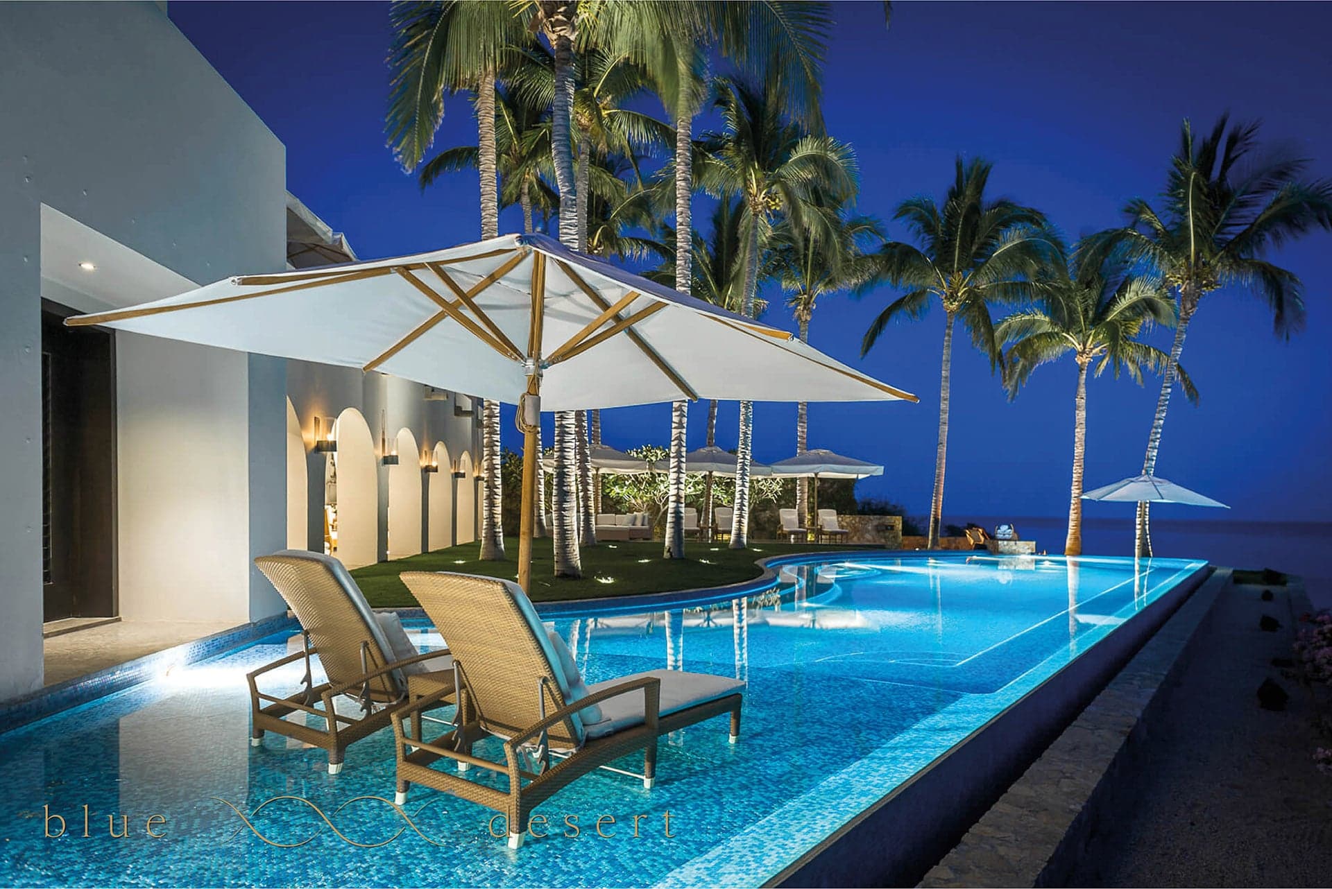 Relaxation area with ocean front views